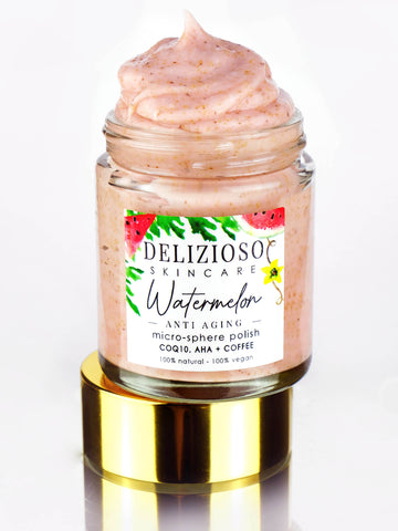 Watermelon Anti Aging CoQ10, AHA + Coffee Micro-Sphere Polish